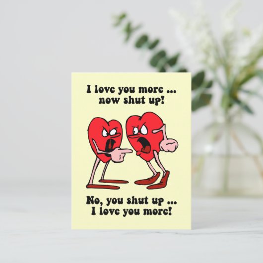 かわいいおもしろいバレンタインデー シーズンポストカード (スタンド正面)