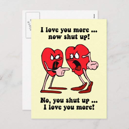 かわいいおもしろいバレンタインデー シーズンポストカード (正面/裏面)