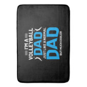 かわいいおもしろいバレーボールのパパと男性への贈り物 バスマット (正面縦)