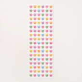 かわいいおもしろいパステルカスタム会話ハートパターン ヨガマット (裏面)