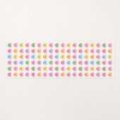 かわいいおもしろいパステルカスタム会話ハートパターン ヨガマット (正面(横))