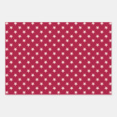 かわいいおもしろいパターン赤いクリスマスの休日 ラッピングペーパーシート (正面3)