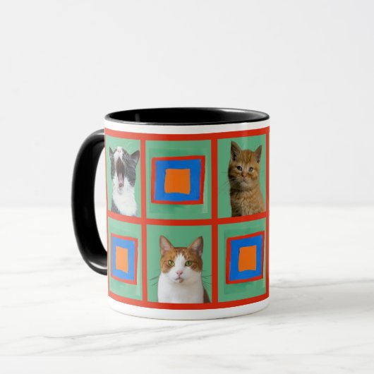 かわいいおもしろいパーソナライズされたフォトギフトfor猫好き マグカップ (正面左)