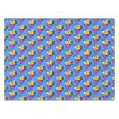 かわいいおもしろいビーとハート漫画イラストレーション テーブルクロス (正面(横))