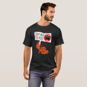かわいいおもしろいビーガンカニことわざノーポットクロフィス Tシャツ (正面フル)