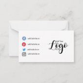 かわいいおもしろいピンクありがとうお花屋さんカード ノートカード (裏面)