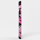 かわいいおもしろいピンクの唇キスパターン Case-Mate iPhoneケース (裏面/右)