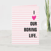 かわいいおもしろいピンク引用文へバレンタインデー シーズンカード (正面)