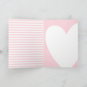 かわいいおもしろいピンク引用文へバレンタインデー シーズンカード (内部)