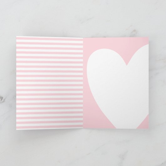 かわいいおもしろいピンク引用文へバレンタインデー シーズンカード (内部)