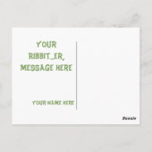 かわいいおもしろいファブラスフロッグクリスマスホリデーハガキ ポストカード (裏面)