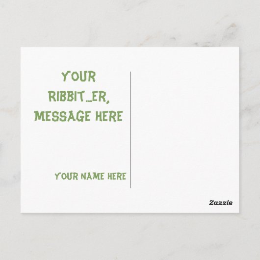 かわいいおもしろいファブラスフロッグクリスマスホリデーハガキ ポストカード (裏面)