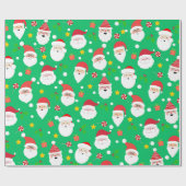 かわいいおもしろいフェスティバルサンタクロース ラッピングペーパー (フラット)