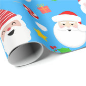 かわいいおもしろいフェスティバルサンタクロース ラッピングペーパー (ロールコーナー)