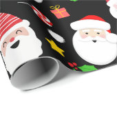 かわいいおもしろいフェスティバルサンタクロース ラッピングペーパー (ロールコーナー)