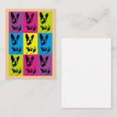 かわいいおもしろいフランスのブルドッグフレンチエポップ・アートのアート ノートカード (正面/裏面)