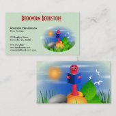 かわいいおもしろいブックワーム書店の名刺 名刺 (正面/裏面)
