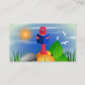 かわいいおもしろいブックワーム書店の名刺 名刺 (裏面)