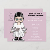 かわいいおもしろいブライダルシャワー インビテーションポストカード (正面/裏面)
