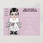 かわいいおもしろいブライダルシャワー インビテーションポストカード (正面)