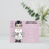 かわいいおもしろいブライダルシャワー インビテーションポストカード (スタンド正面)