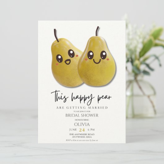 かわいいおもしろいブライダルシャワー 招待状 (スタンド正面)