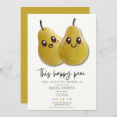 かわいいおもしろいブライダルシャワー 招待状 (正面/裏面)