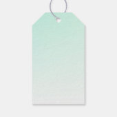 かわいいおもしろいブルーグリーンクラゲパーティーありがとう ギフトタグ (裏面)