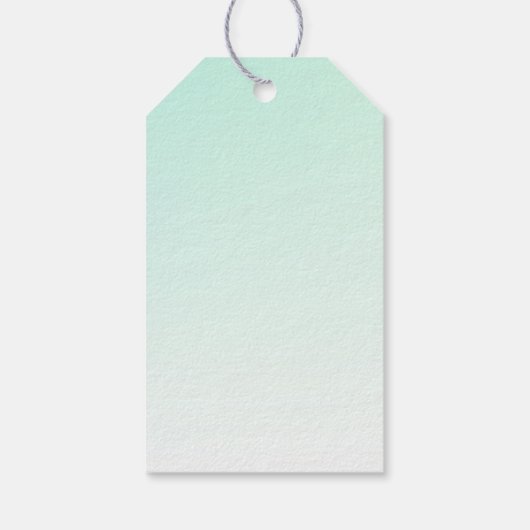 かわいいおもしろいブルーグリーンクラゲパーティーありがとう ギフトタグ (裏面)