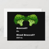 かわいいおもしろいブロッコリー食べ物のジョーク ポストカード (正面/裏面)
