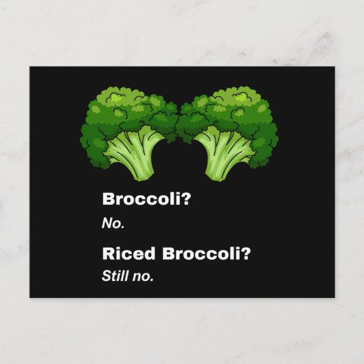 かわいいおもしろいブロッコリー食べ物のジョーク ポストカード (正面)