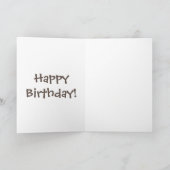 かわいいおもしろいベビーオランウータン漫画イラストレーション カード (内部)