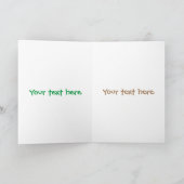 かわいいおもしろいベビーゴリラ漫画イラストレーション カード (内部)