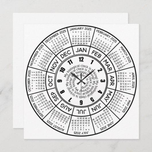 かわいいおもしろいベビーシャワー招待状 シーズンカード (正面/裏面)