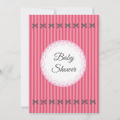 かわいいおもしろいベビーパンダ女の子の赤ちゃん 招待状 (裏面)