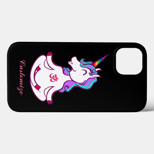かわいいおもしろいベビーユニコーン禅ヨガロータス Case-Mate iPhoneケース (裏面 (横))