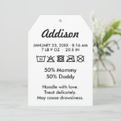 かわいいおもしろいベビー誕生のお知らせ 案内状 (スタンド正面)