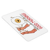 かわいいおもしろいベーコンと卵おはよう マグネット (右側)