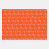 かわいいおもしろいベーコン ラッピングペーパーシート (正面)