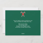 かわいいおもしろいペット犬フォトクリスマス シーズンカード (裏面)