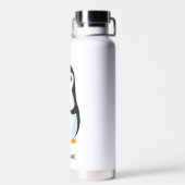 かわいいおもしろいペンギンの漫画 ウォーターボトル (背面)