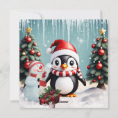かわいいおもしろいペンギン。 シーズンカード (裏面)