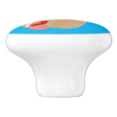 かわいいおもしろいホットドッグウィーナー漫画 セラミックノブ (側面)