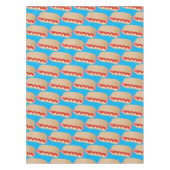 かわいいおもしろいホットドッグウィーナー漫画 テーブルクロス (正面)