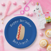 かわいいおもしろいホットドッグウィーナー漫画 ペーパープレート (パーティー)