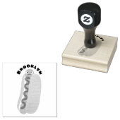 かわいいおもしろいホットドッグウィーナー漫画 ラバースタンプ (押印)