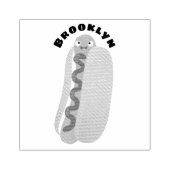 かわいいおもしろいホットドッグウィーナー漫画 ラバースタンプ (インプリント)