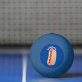 かわいいおもしろいホットドッグウィーナー漫画 卓球ボール (ネット)