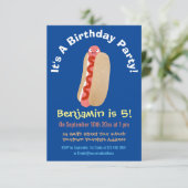 かわいいおもしろいホットドッグウィーナー漫画 招待状 (スタンド正面)