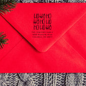 かわいいおもしろいホホホホホクリスマス差出人住所 セルフインキングスタンプ